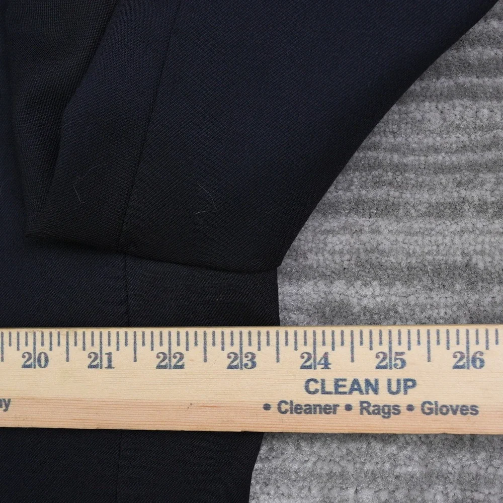 Joseph & Feiss International Mens 44 Short Navy Blue 100% Wool Blazer Sport Coat